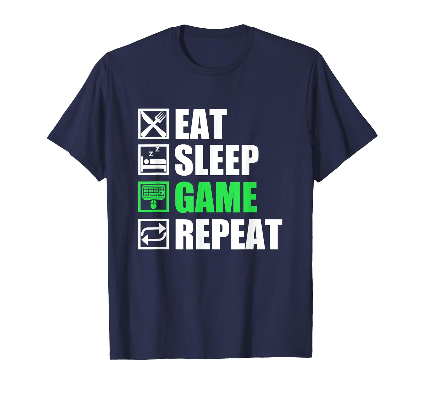 Eat Sleep Game Repeat | PC Gamer T-Shirt