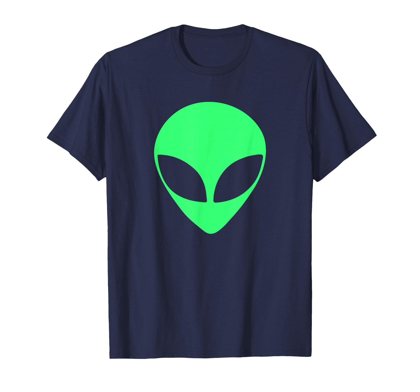 Green Alien Head 90's Style - Funny T-Shirt