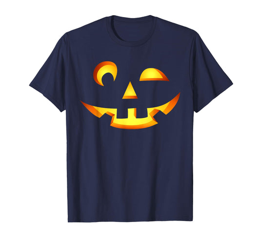 Pumpkin Jack O Lantern Face 14 Scary Pumpkin Funny Halloween T-Shirt