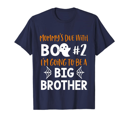 Kids Big Brother Halloween Pregnancy Announcement Boo #2 T-Shirt