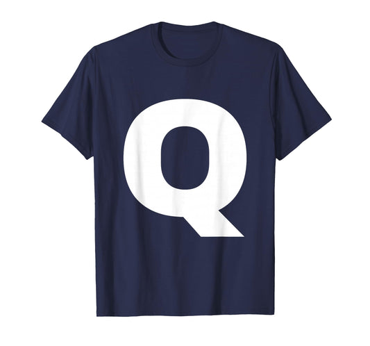 Bold Letter Q - Alphabet Characters Big Font Capital Letters T-Shirt
