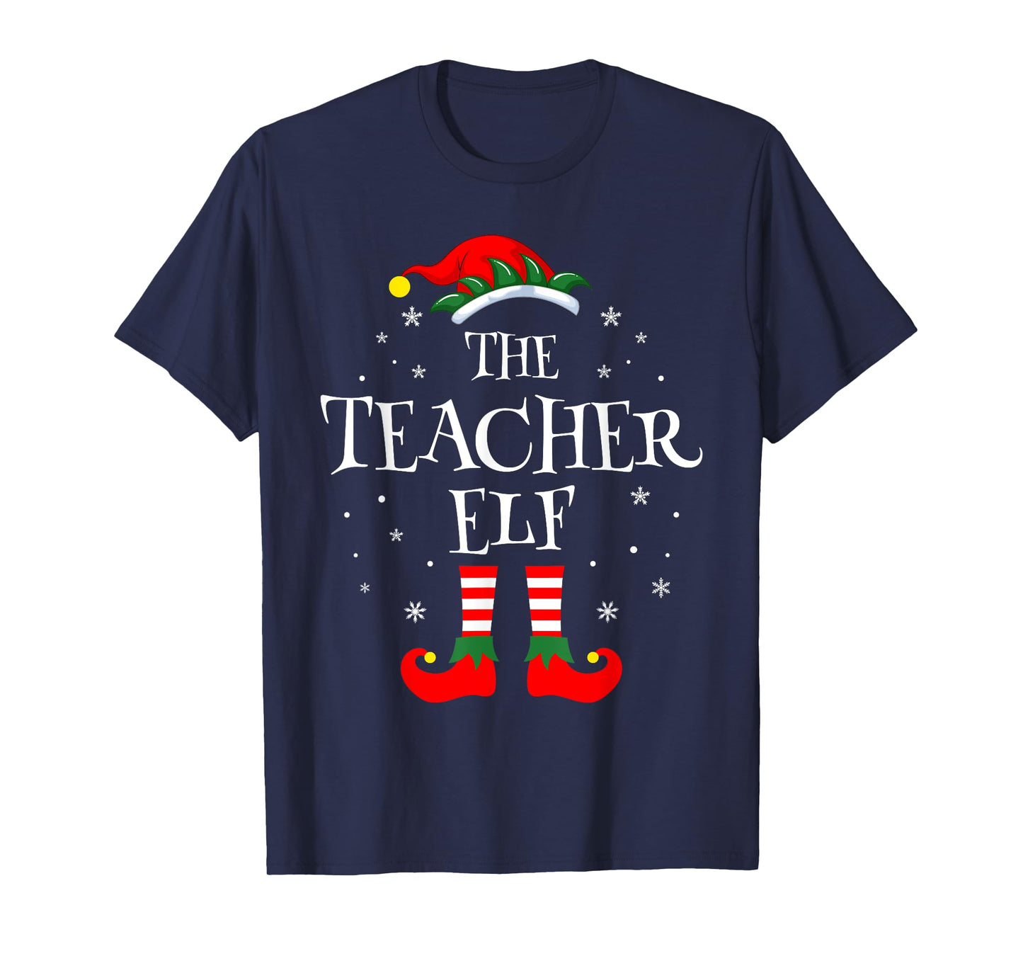The Teacher Elf Christmas Family Matching Group Xmas Funny T-Shirt