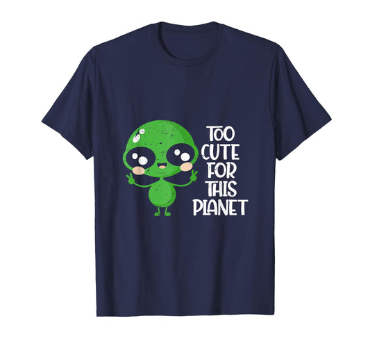 Funny UFO Boys Girls Kids Gift Idea Cute Alien T-Shirt