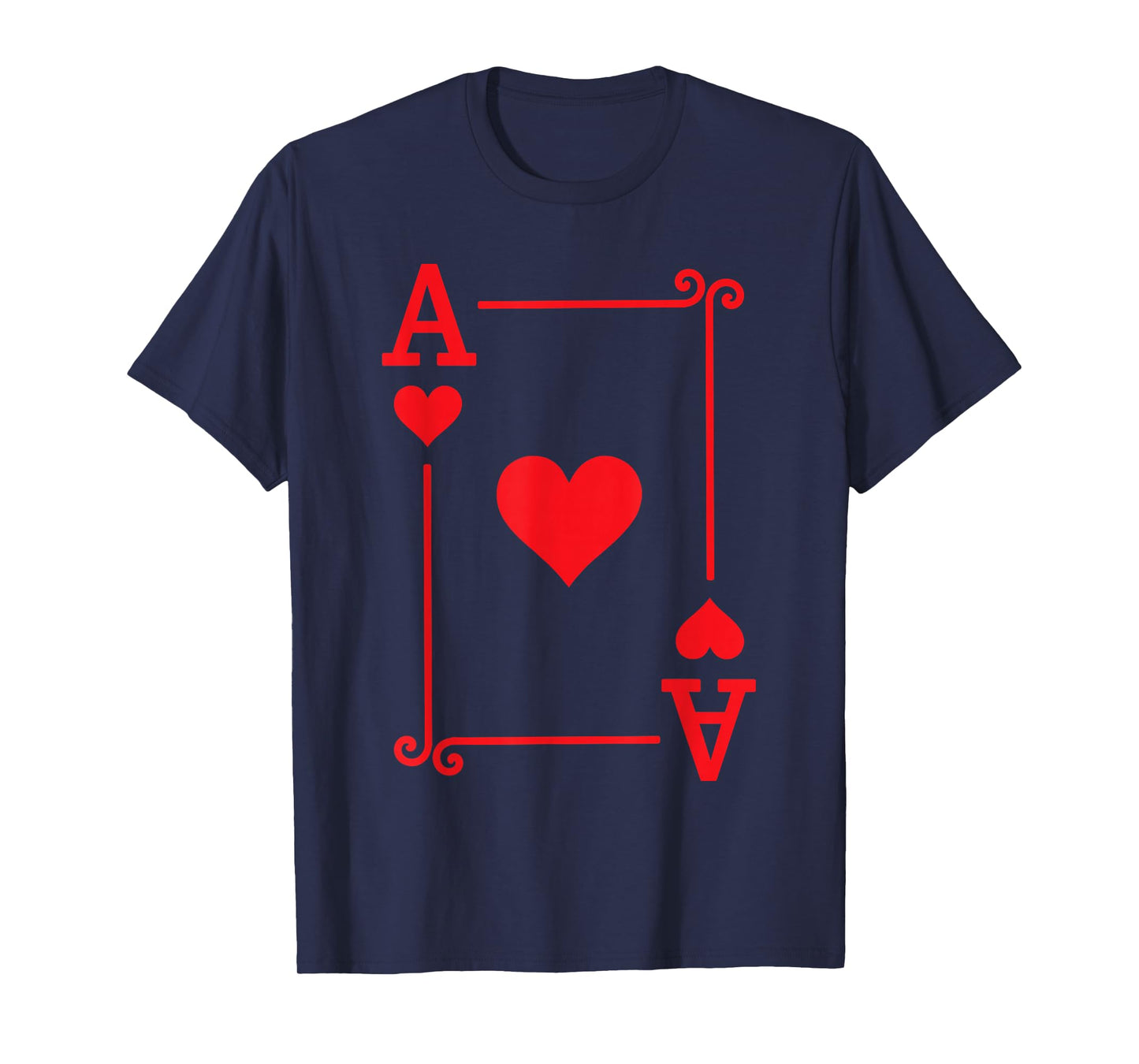 Playing Card Costume Tees & Gifts - Ace Card Hearts Suit T-Shirt - Black, Small - Unisex-Kids