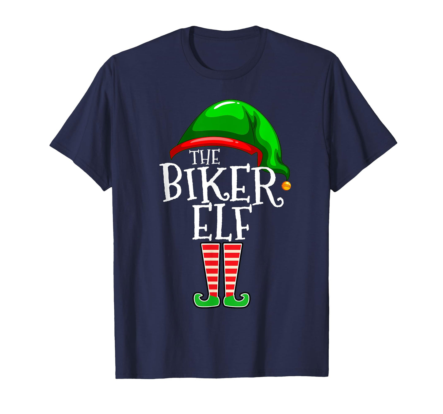 Biker Elf Group Matching Family Christmas Motorcycle T-Shirt