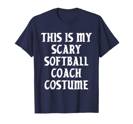 Scary Softball Coach Costume Trainer Halloween Spooky Sports T-Shirt