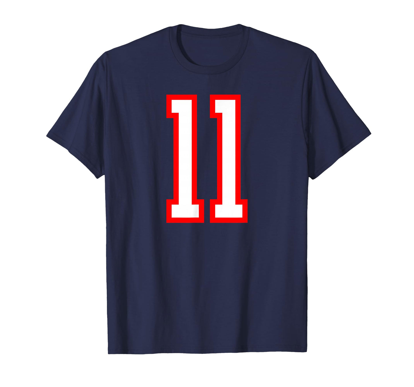 Number #11 Sport White Red Uni Number T-Shirt