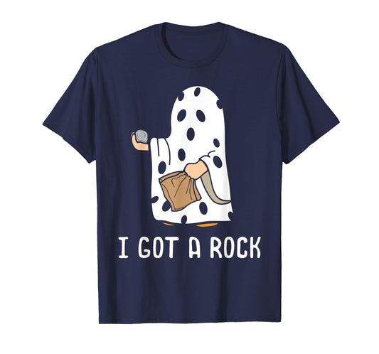 I Got A Rock Funny Halloween Trick Or Treating Ghost T-Shirt