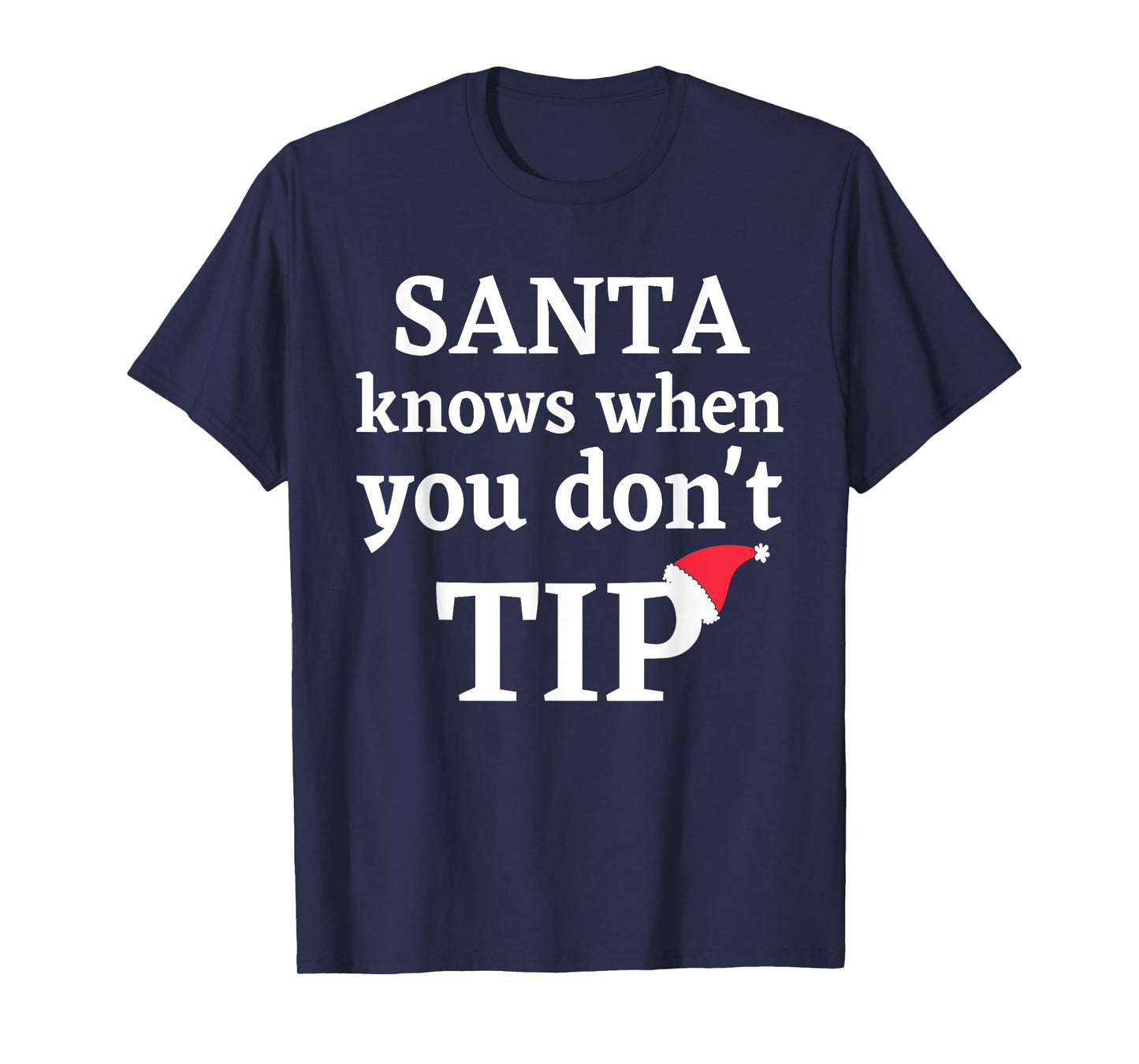 Funny Bartender Waitress Christmas Holiday Santa Gift 2024 T-Shirt