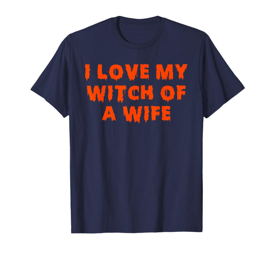 Halloween Couples Costumes | I Love My Witch of a Wife T-Shirt