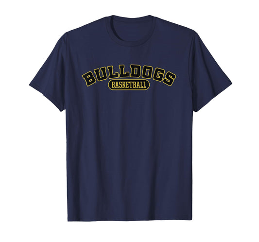 Gold Black Bulldogs Basketball Mascot - For Basketball Team T-Shirt