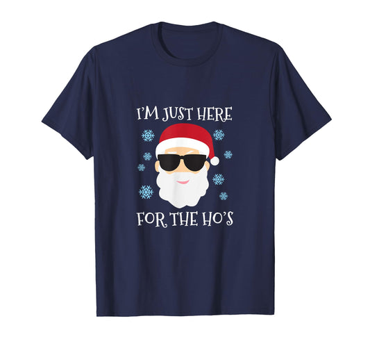 Funny Santa Here for the Hos Christmas Pyjamas T-Shirt