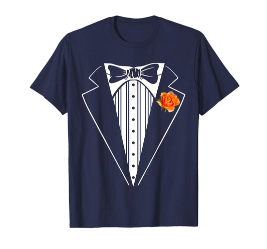 Kids Adult Orange Tuxedo, Toddler Tux Costume Youth Tux T-Shirt