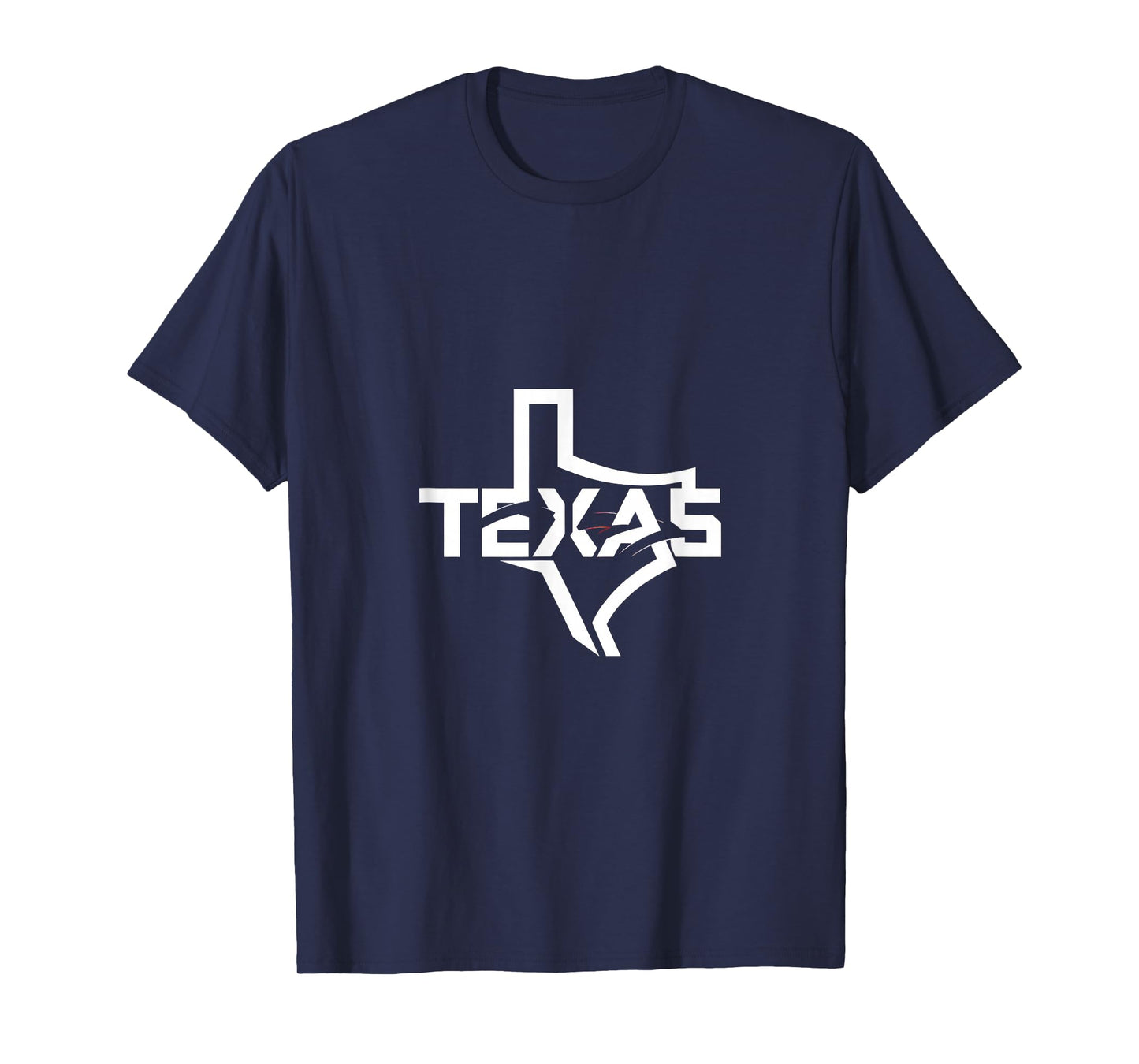 Map of Texas in a Stylized Font T-Shirt