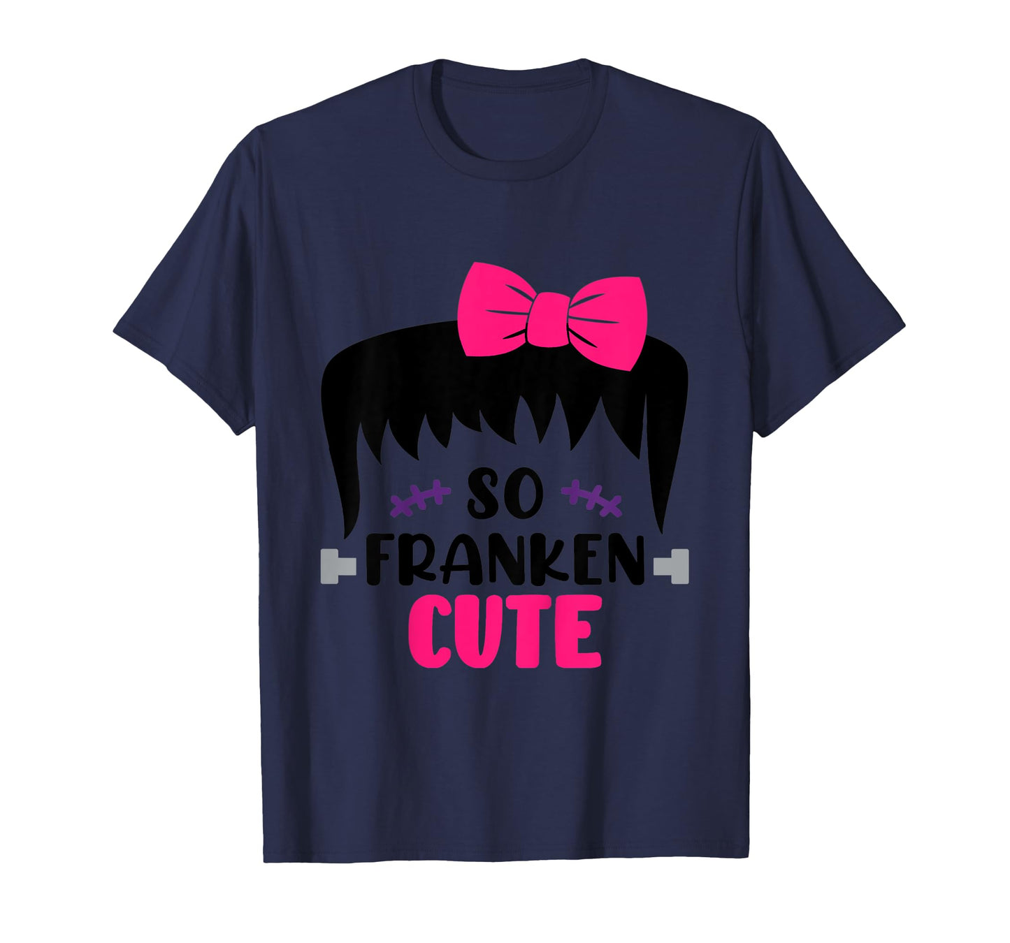 Kids So Franken Cute Toddler Girl Halloween Costume Scary Funny T-Shirt