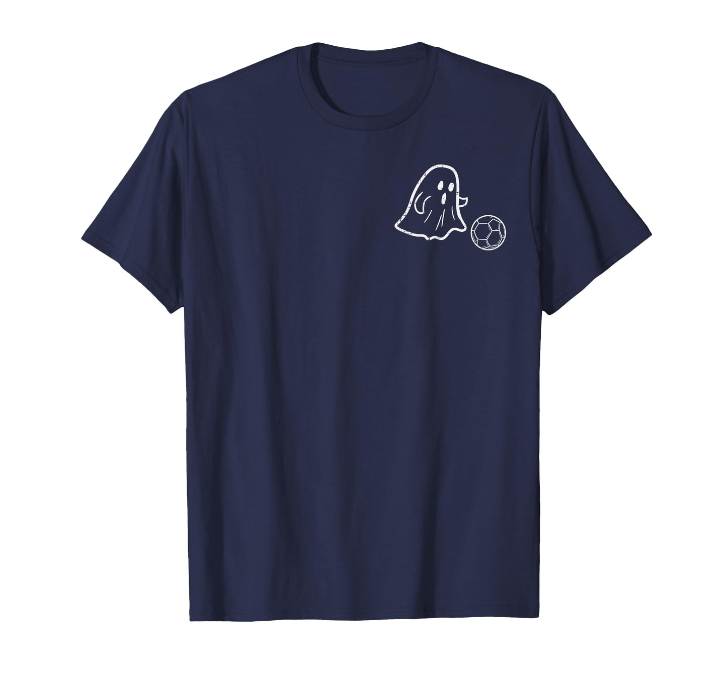 Ghost Soccer Pocket Halloween Costume Men Women Girls Boys T-Shirt