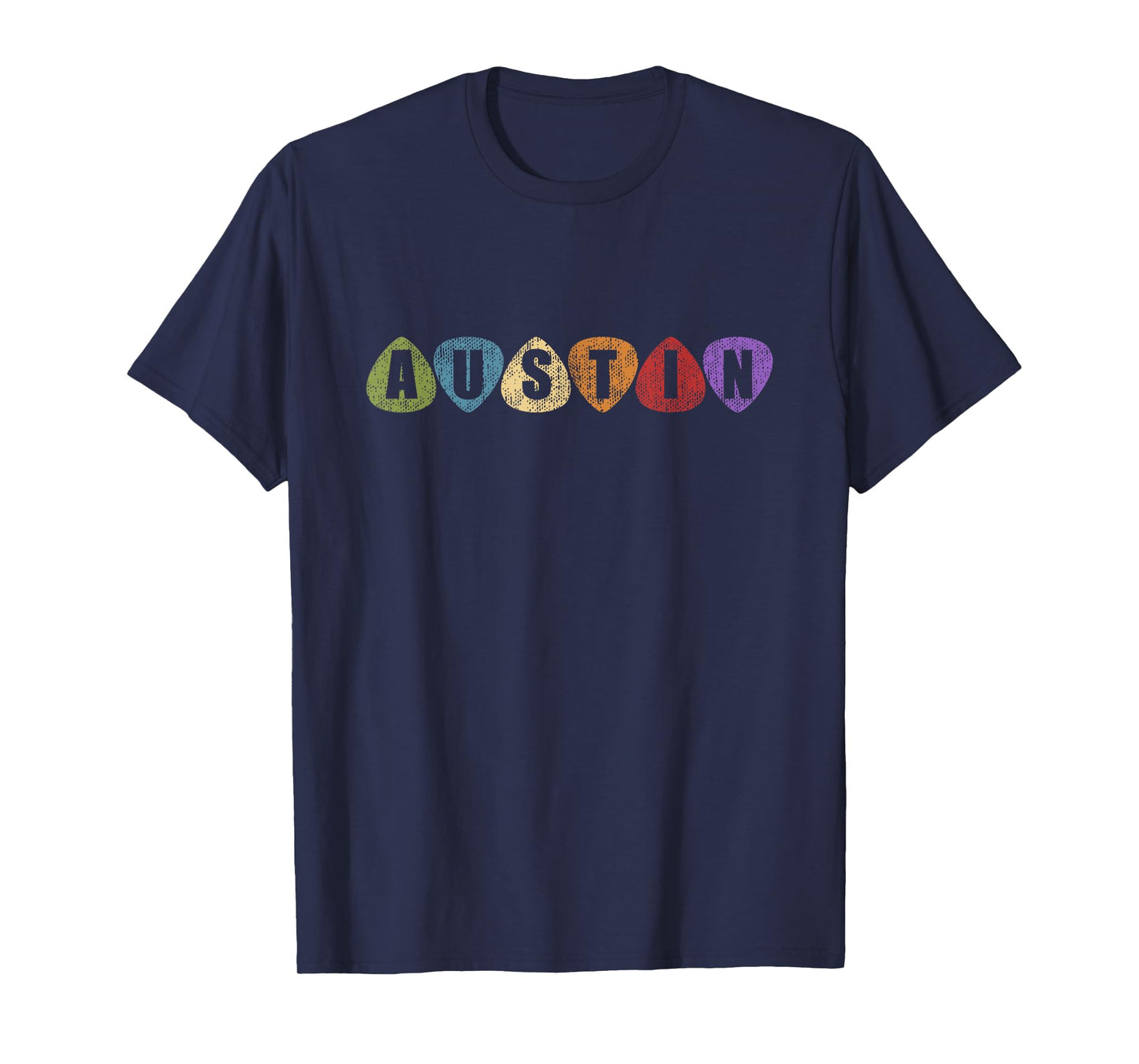 Austin Texas Music Guitar Picks Men Women TX T-Shirt