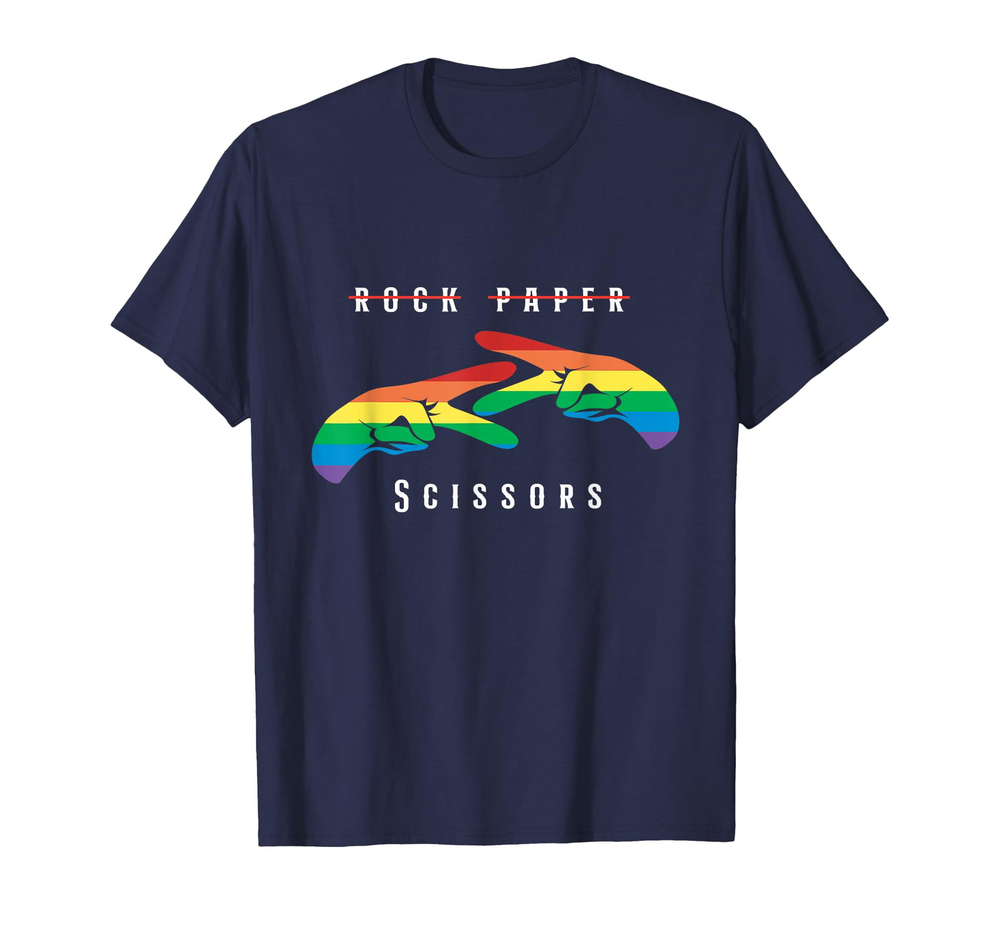 Rock Paper Scissors Funny Lesbian Pride LGBT T-Shirt