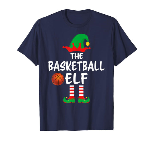 The Basketball Elf Matching Family Christmas T-Shirt