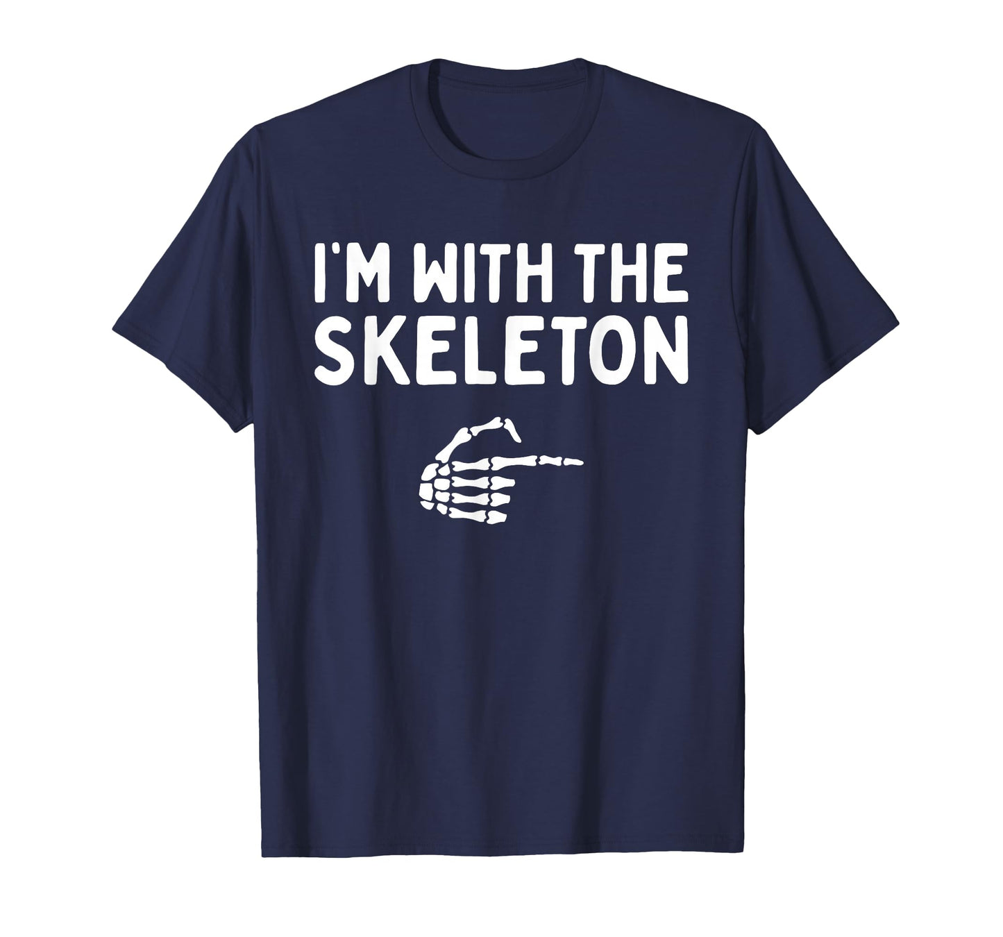 I'm With The Skeleton Halloween Costume Matching Couples T-Shirt