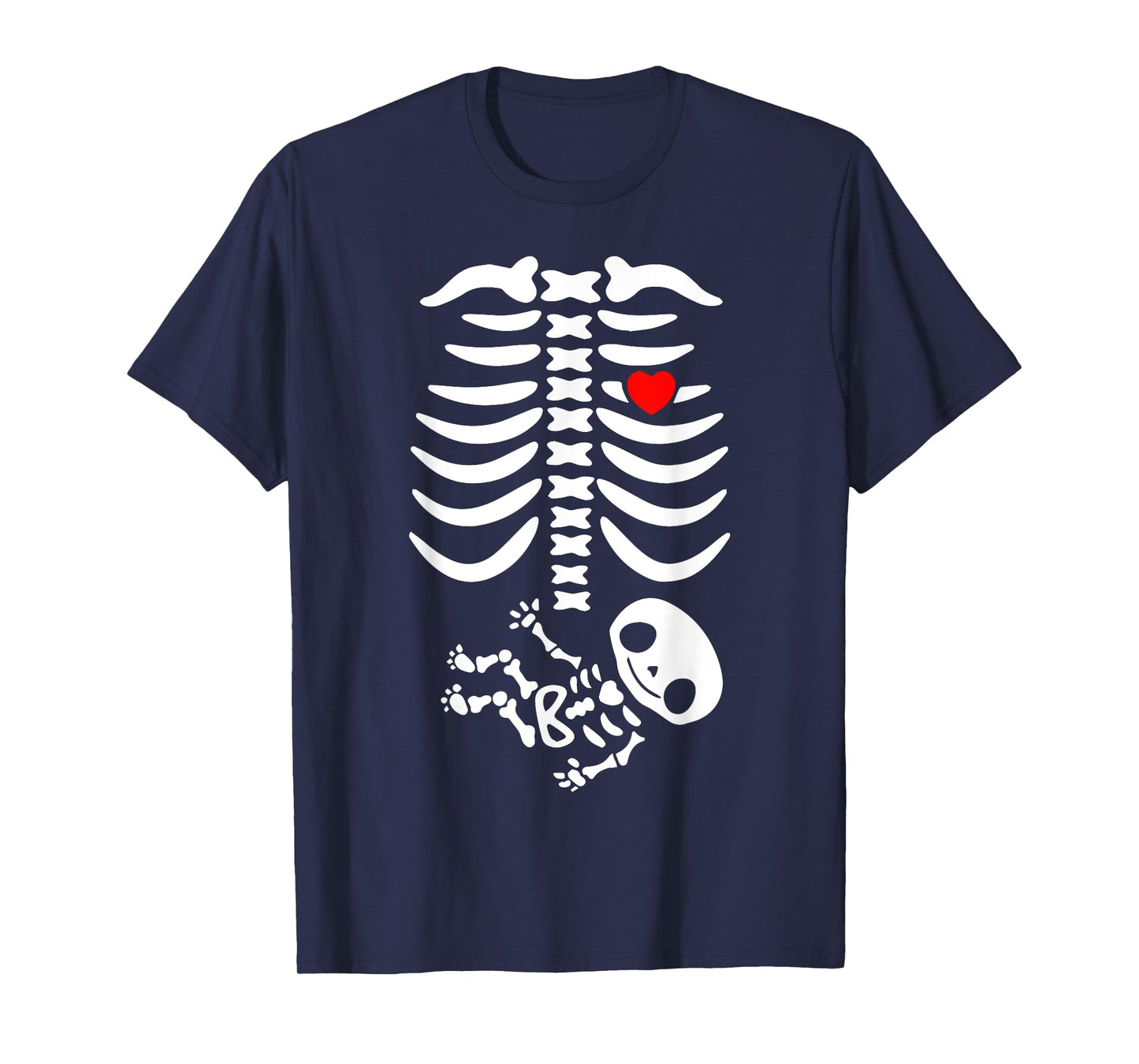 Baby Skeleton Pregnancy Halloween Pregnant Matching Family T-Shirt