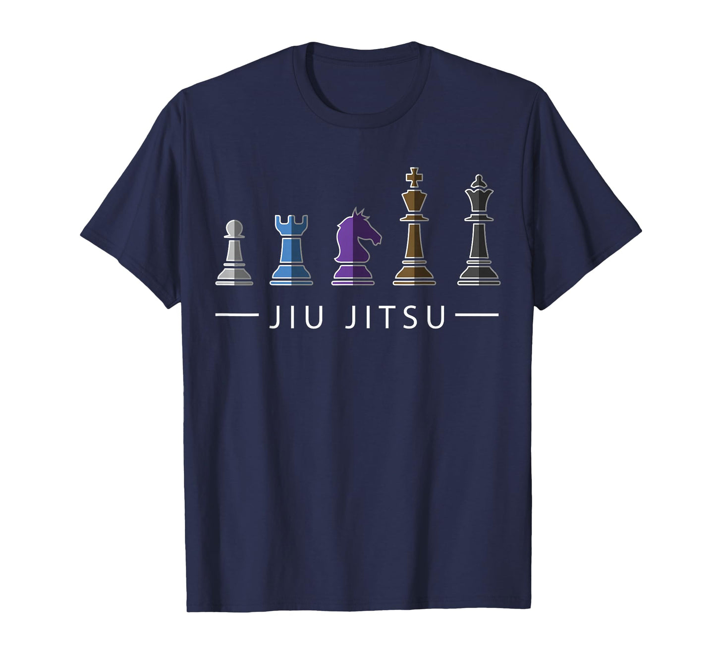 Funny BJJ Brazilian Jiu Jitsu Chess Belt Fighter MMA Gifts T-Shirt
