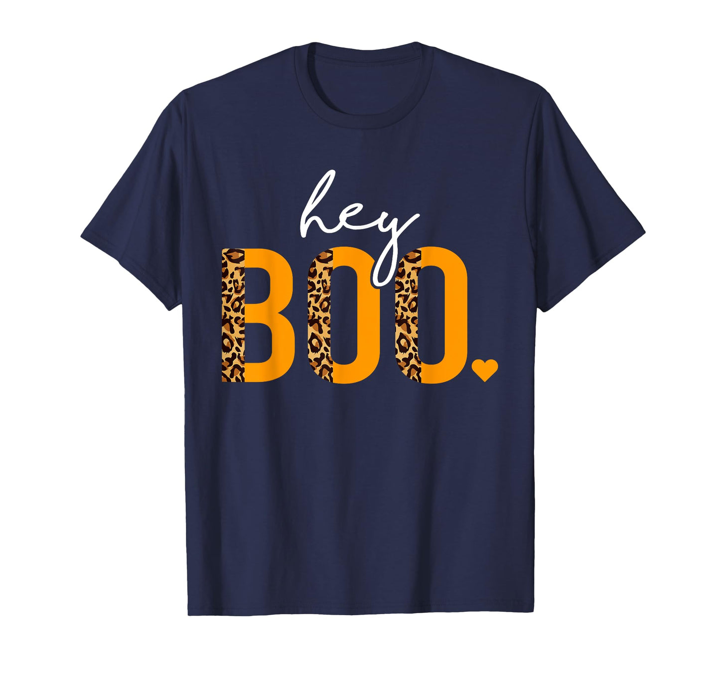 Hey Boo Shirt, Girls Halloween Costume, Spooky Leopard Women T-Shirt
