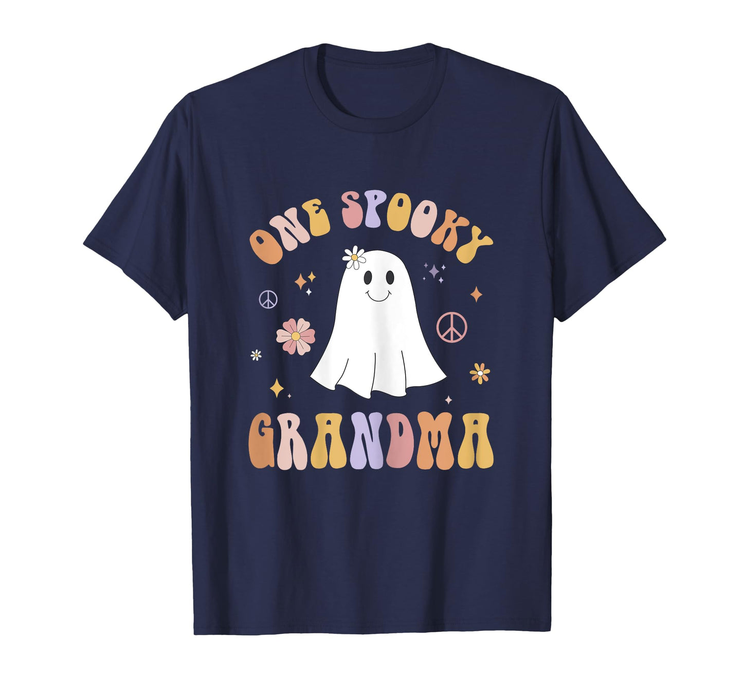 One Spooky Grandma First Birthday Retro Halloween Ghost Boo T-Shirt