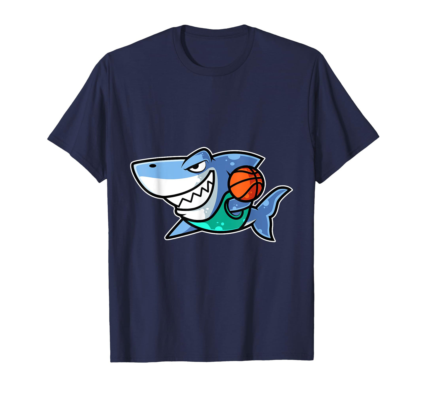Shark Basketball Game Day Funny Team Sports B-ball T-Shirt