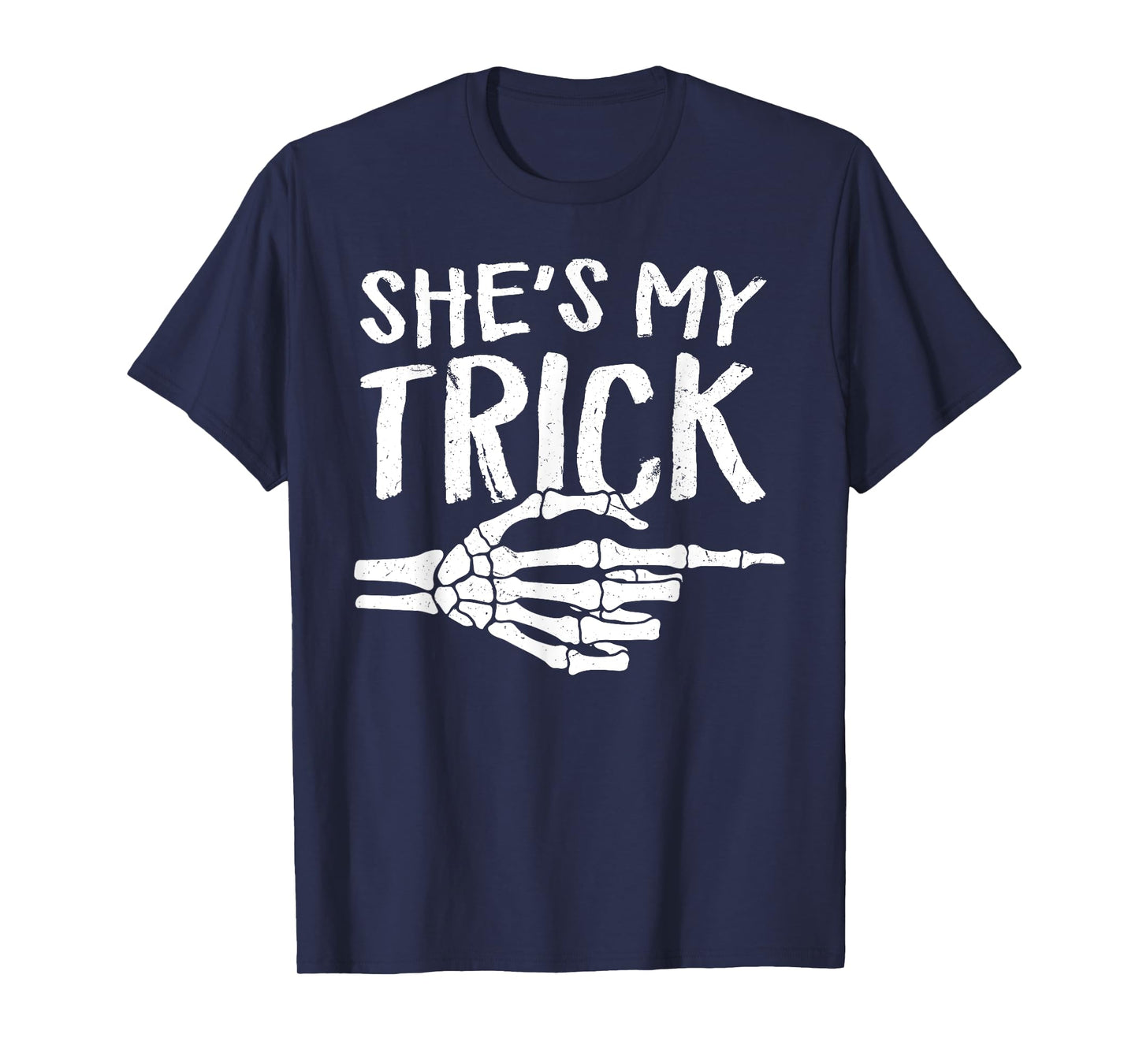 She's My Trick Matching Couple Halloween Costume Boyfriend T-Shirt