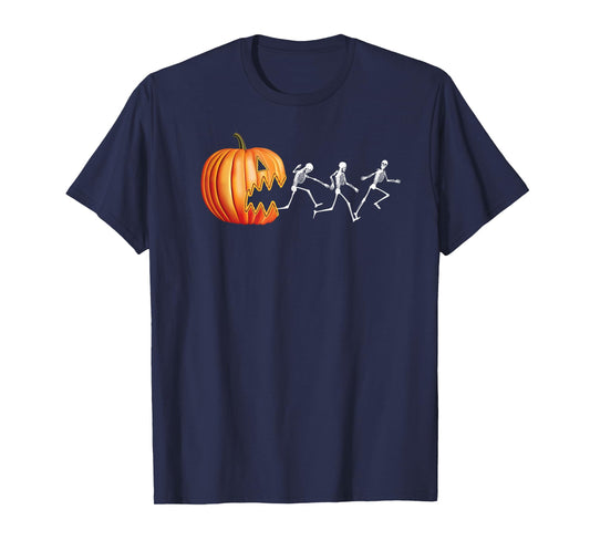 Funny Halloween Pumpkin Skeletons Jack o Lantern T-Shirt