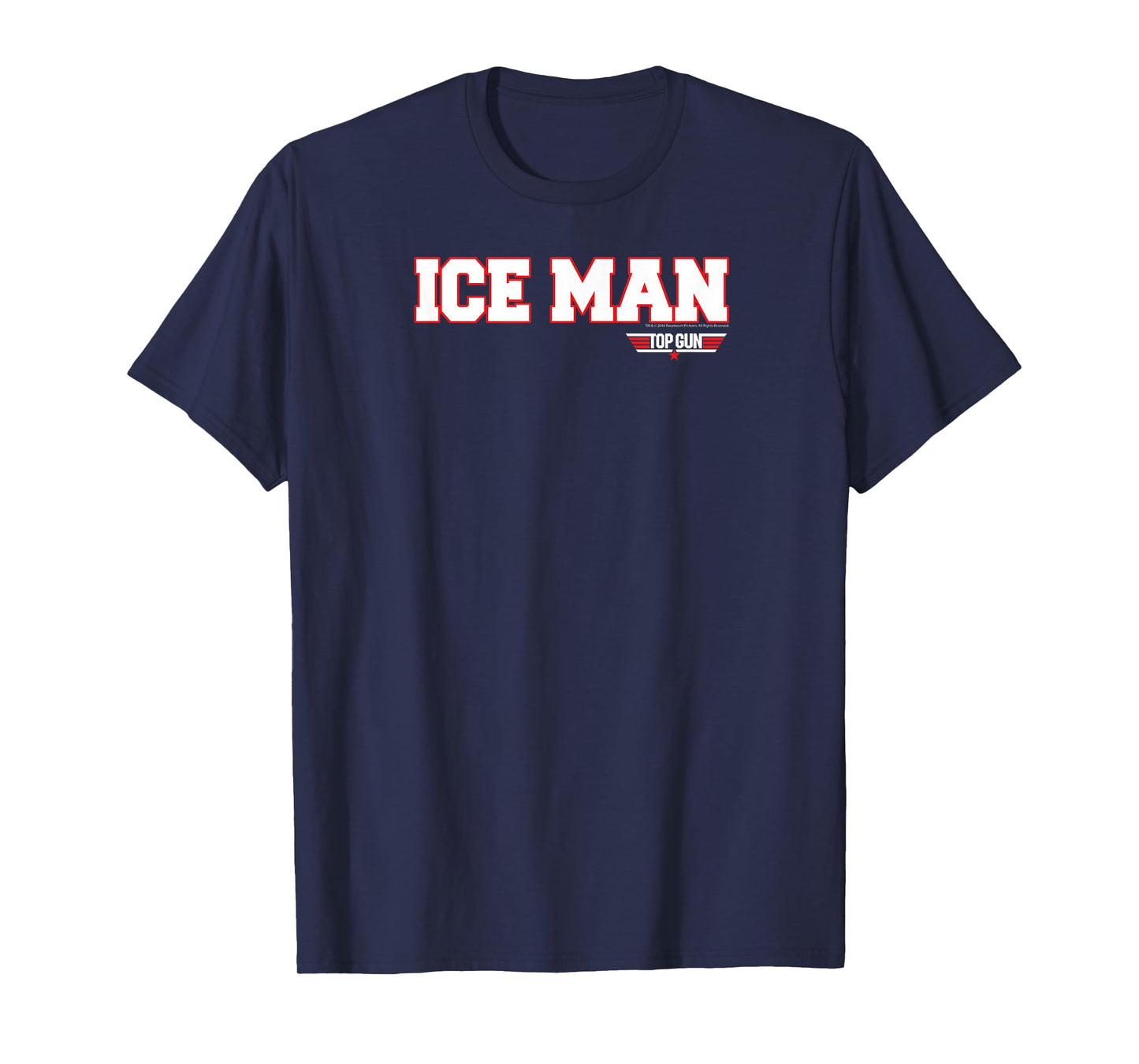 Top Gun Ice Man Name and Graphic Action Movie T-Shirt