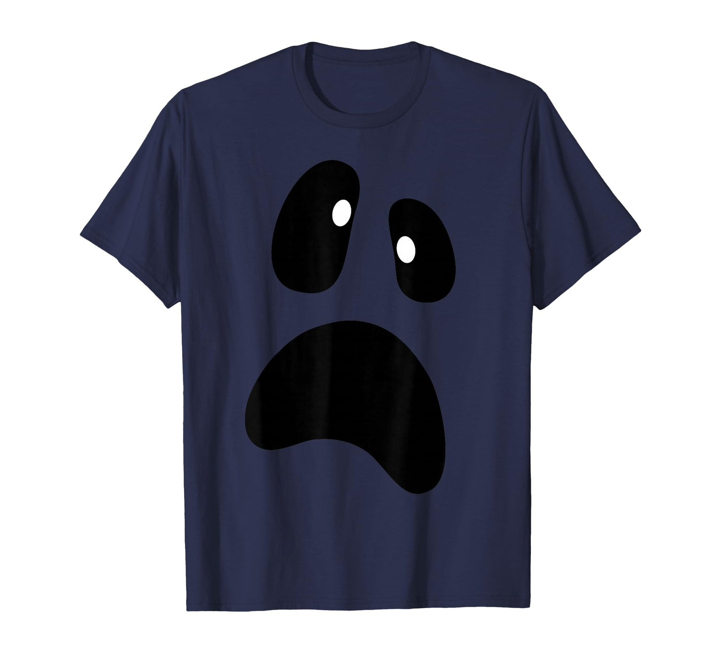 Ghost Silly Face Spooky Halloween Ghost Face Easy Costume T-Shirt