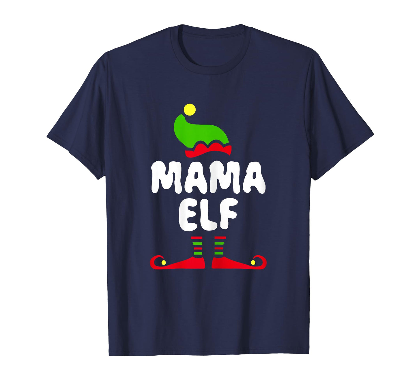 Mama Elf Shirt Women Matching Elf Mama Christmas T-Shirt