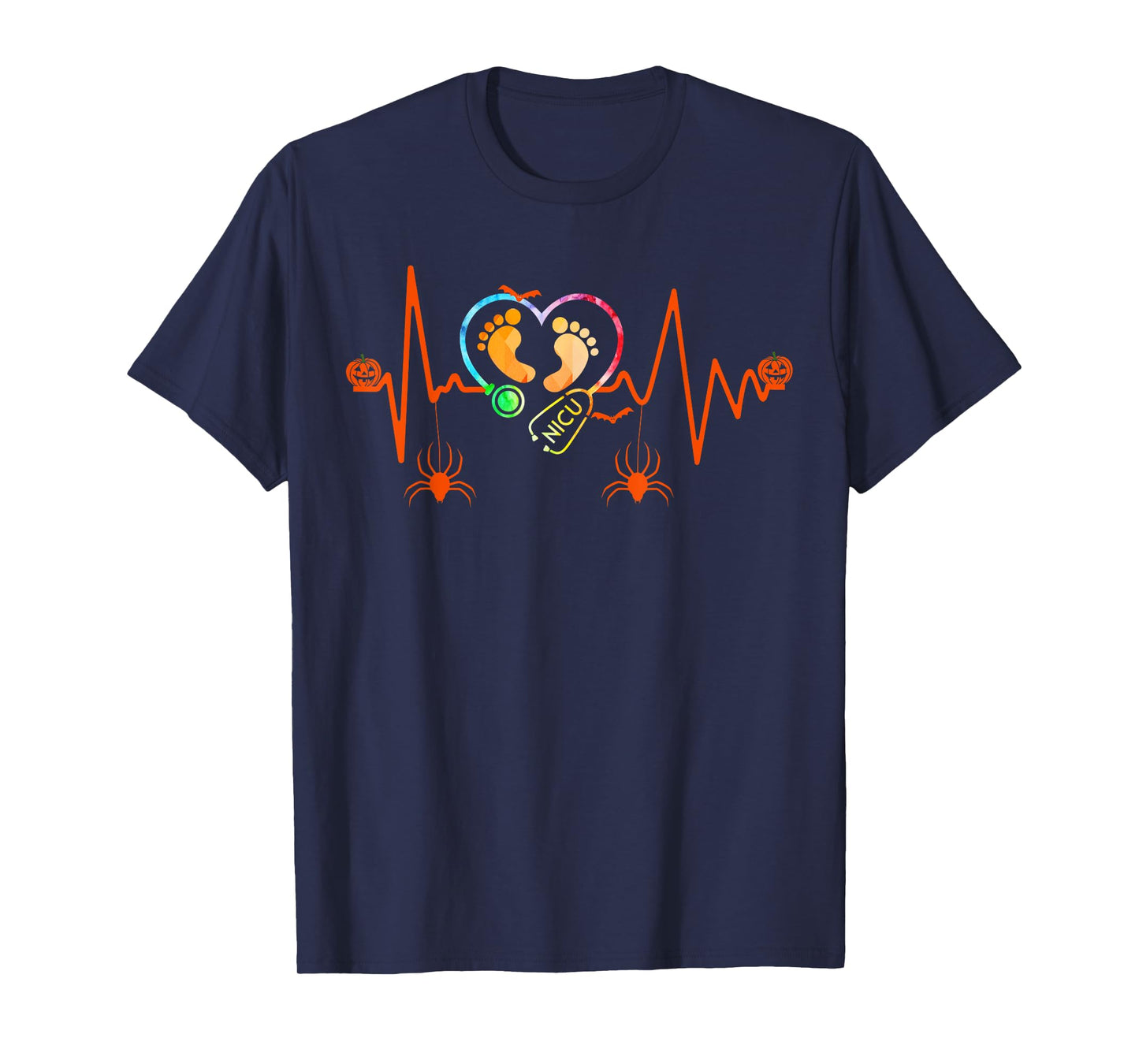 Heartbeat Halloween Nicu Nurse T-shirt T-Shirt