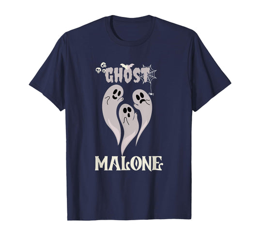 Funny Halloween Spooky Season Fall Season Cute Ghost Malone T-Shirt