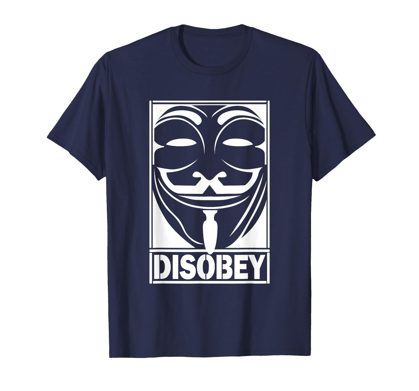 Disobey Big Face Anonymous Anon Revolution Hacker T-Shirt