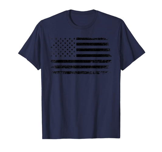 Distressed American Flag 4th of July Patriotic Tee T-Shirt