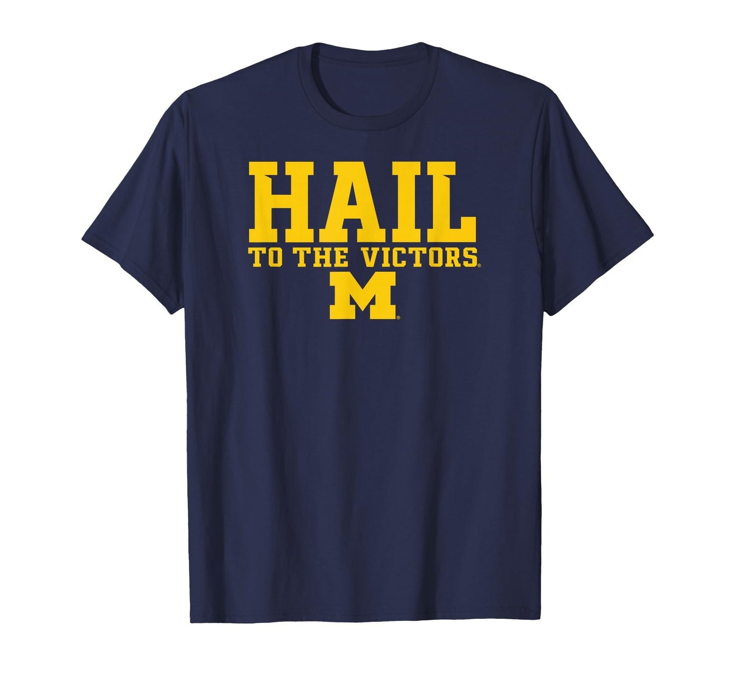 Michigan Wolverines Hail to The Victors Navy Blue T-Shirt