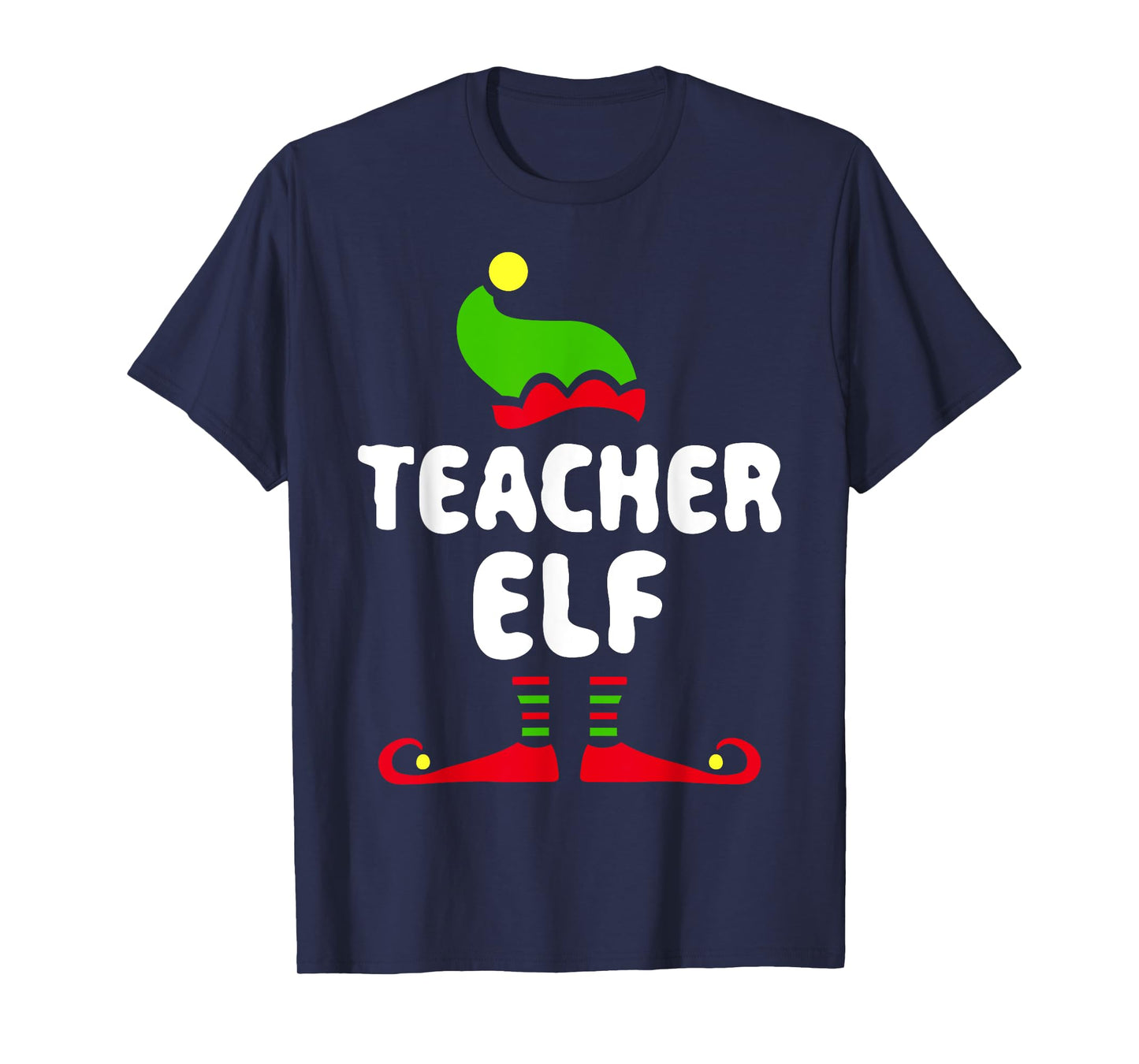 Teacher Elf T-Shirt Matching Elf Teacher Christmas Shirt T-Shirt