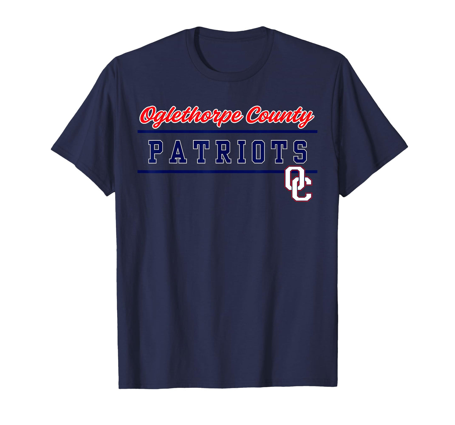 Oglethorpe County High School Patriots Lined Up T-Shirt