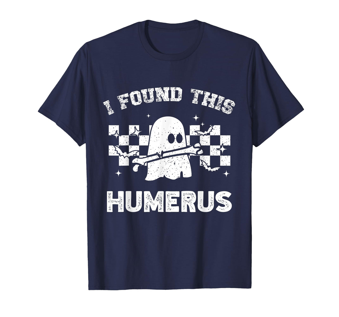 I Found This Humerus Funny Halloween Ghost Skeleton Women T-Shirt
