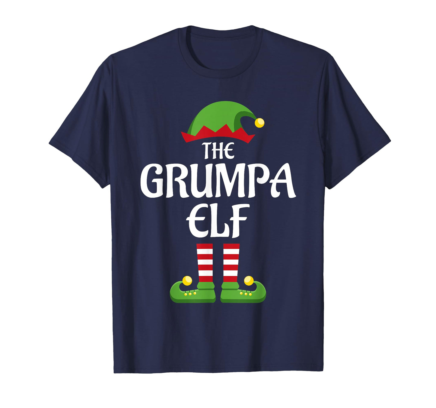 Grumpa Elf Family Matching Group Christmas Grandpa T-Shirt