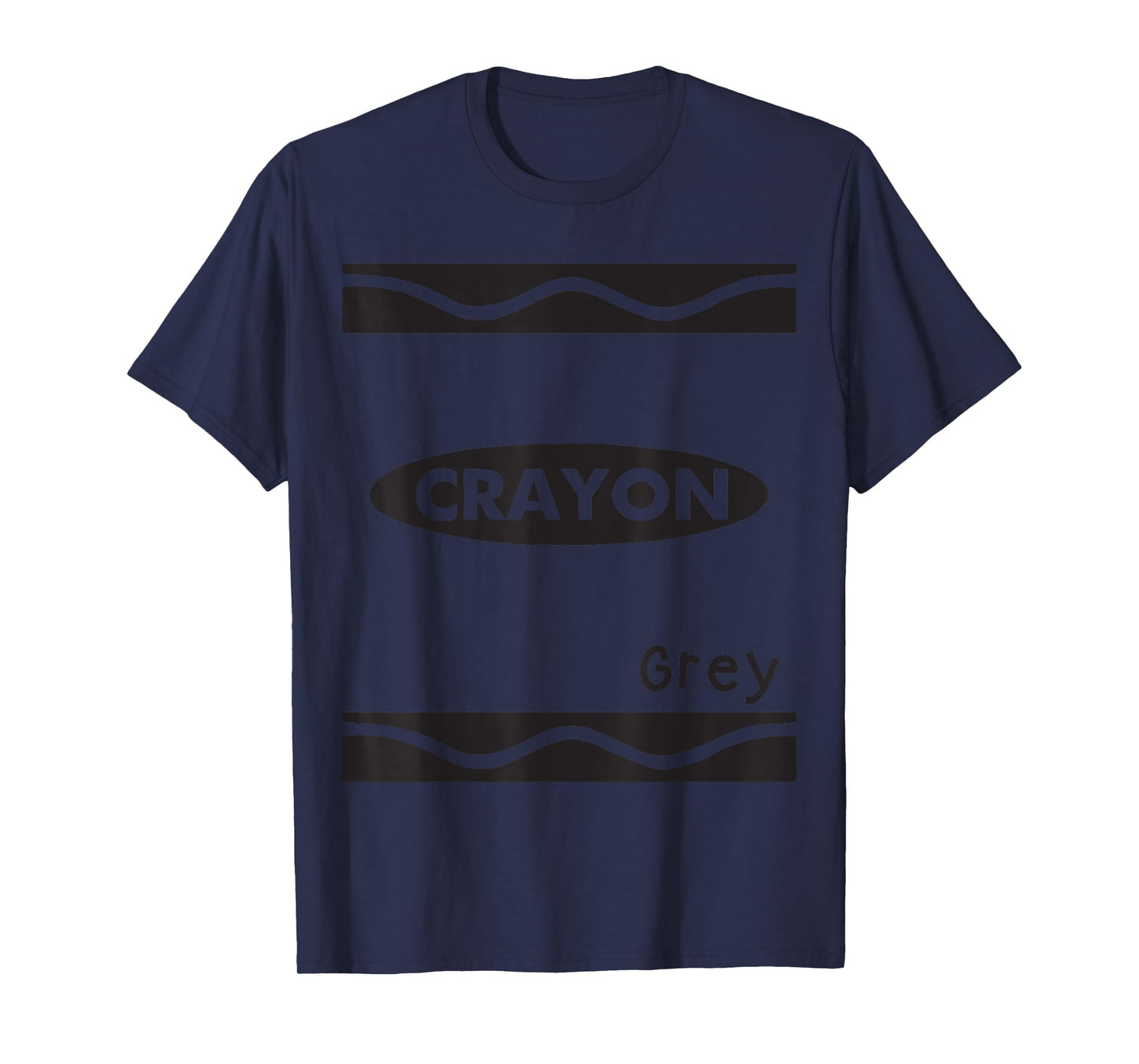 Grey-Crayon Graphic Halloween Costume Group Team Matching T-Shirt