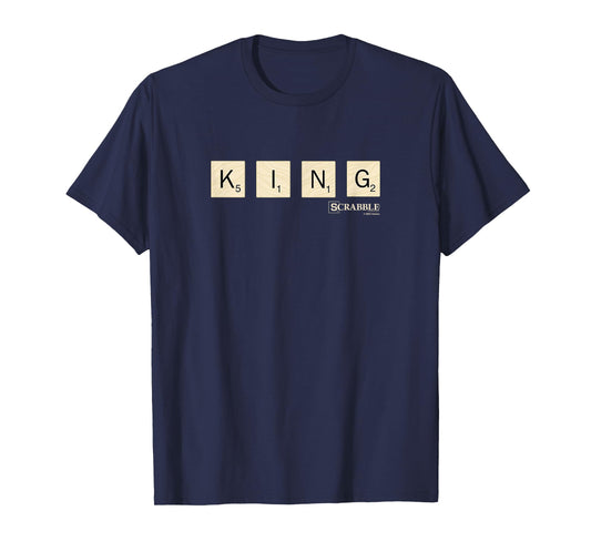 Scrabble King Vintage Letter Tiles Logo T-Shirt