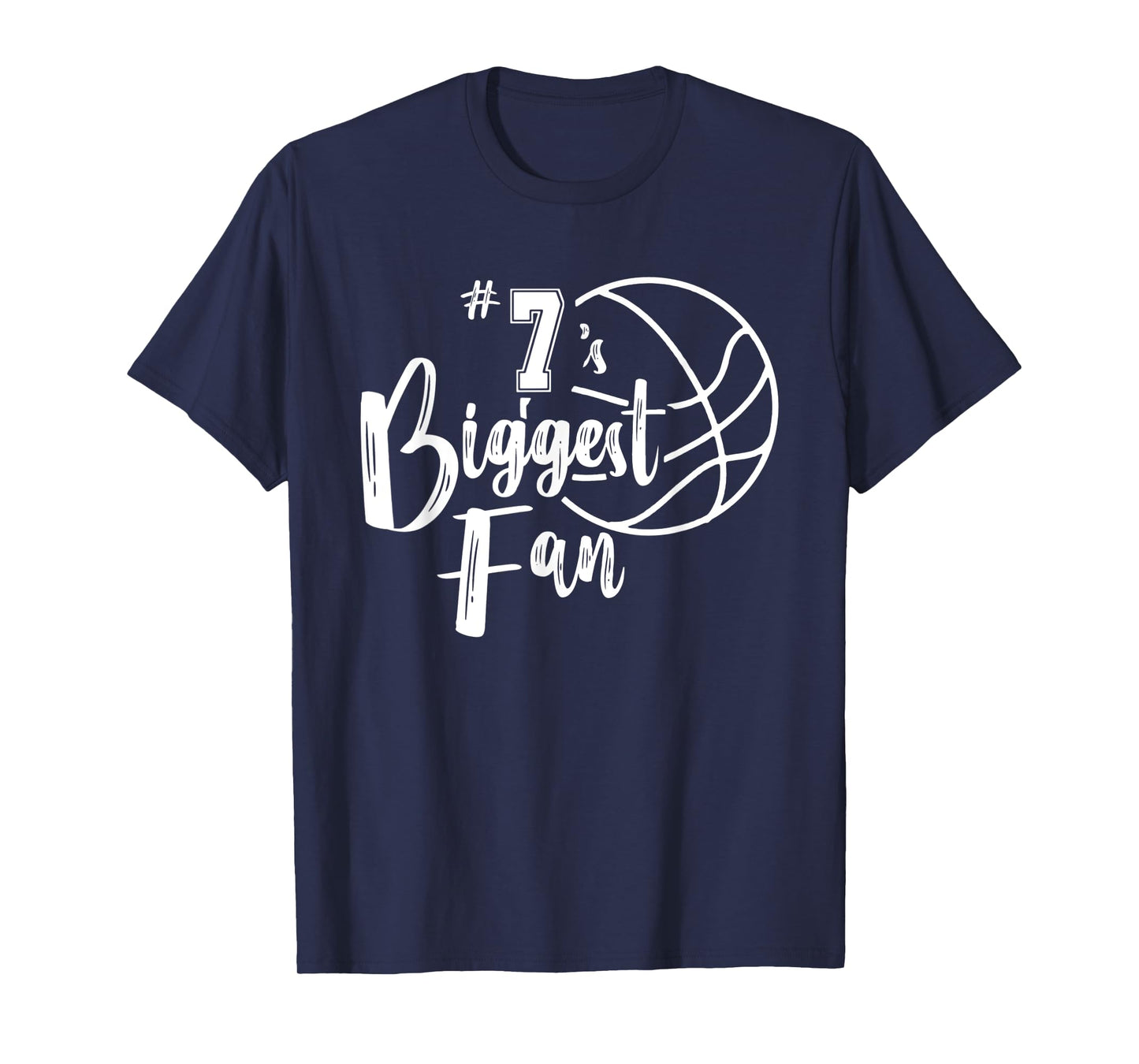 Number 7's Biggest Fan Shirt Basketball Player Mom Dad T-Shirt