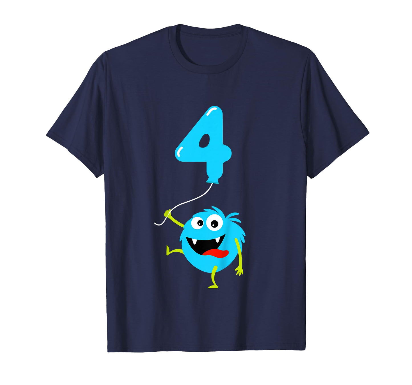 4th Birthday Cute Monster Gift Shirt For 4 Year Old Boys T-Shirt