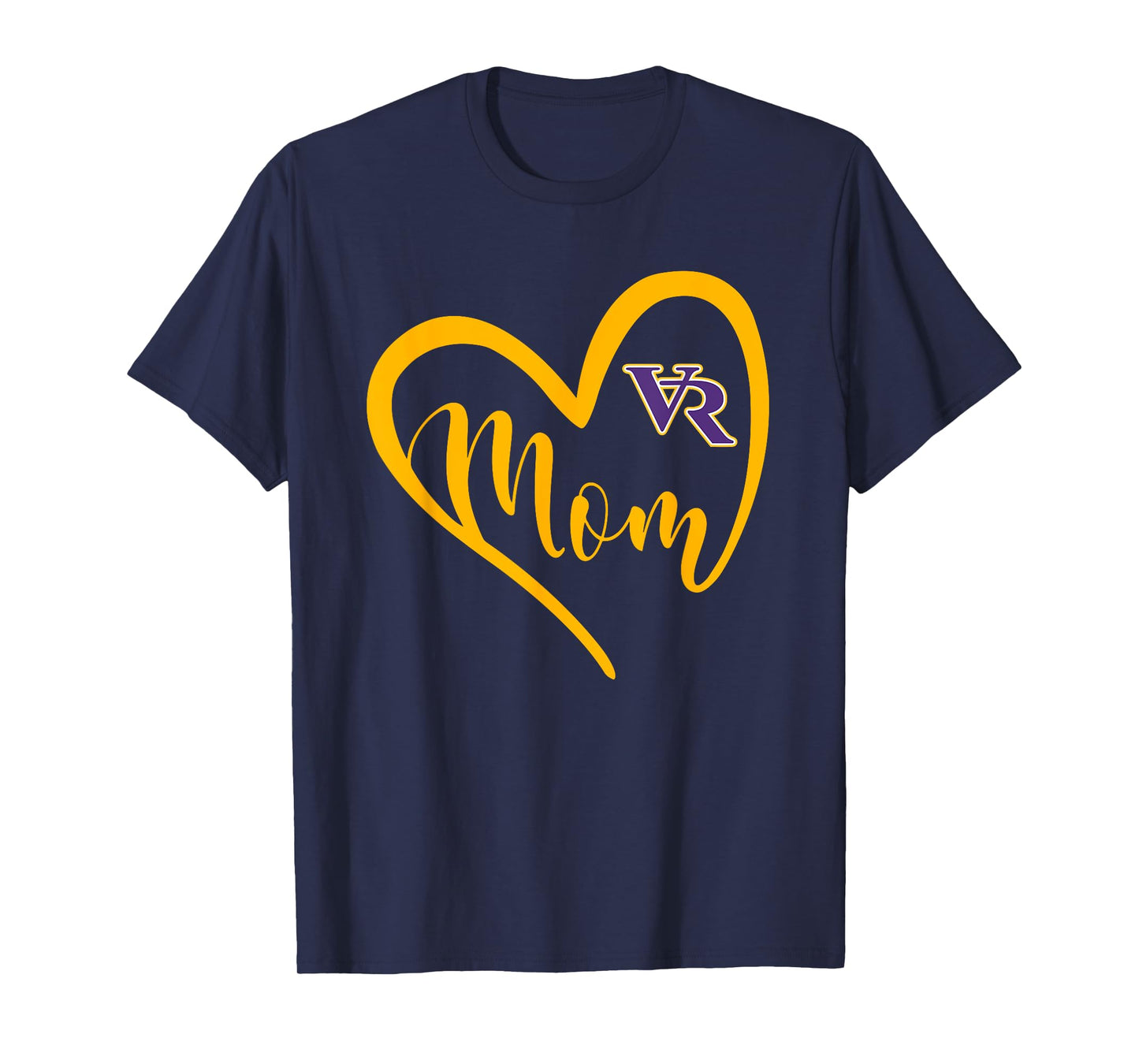 Villa Rica Wildcats Logo Heart Mom HS T-Shirt