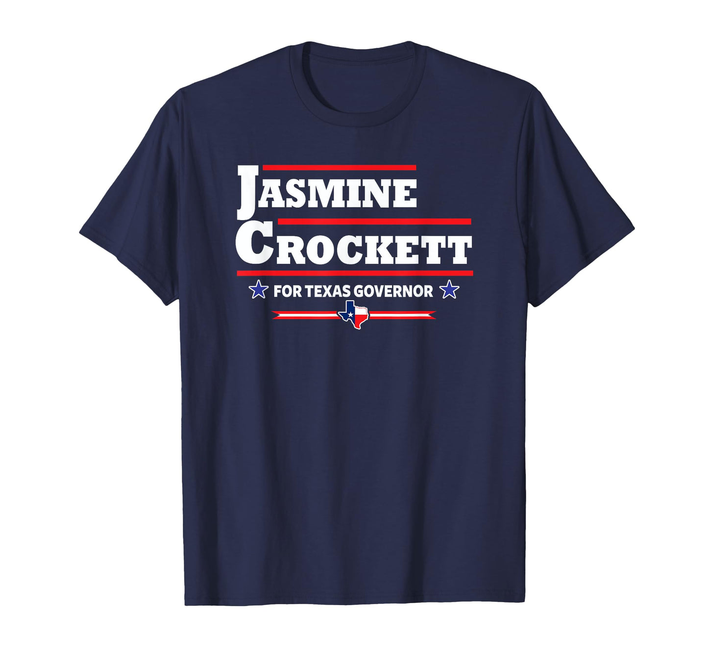 Jasmine Crockett for Texas Governor Democrat T-Shirt, Small, Black