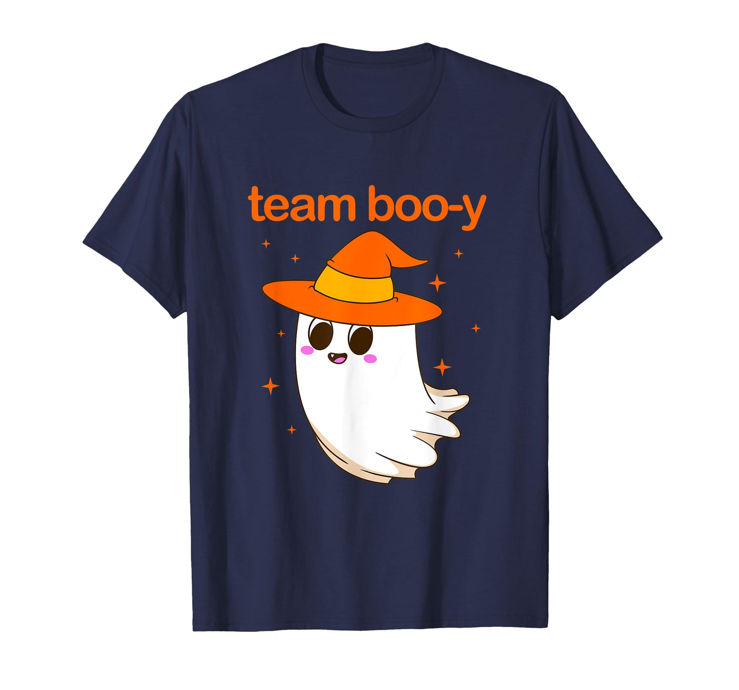 Cute Halloween Funny Gender Reveal Baby Boy Team Boo-y T-Shirt